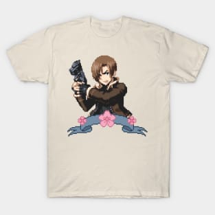 Leon Kennedy Pixel Design T-Shirt